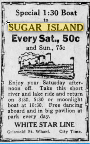 Sugar Island Park - JULY 14 1923 AD